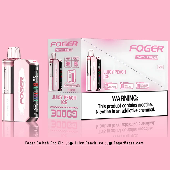 Juicy Peach Ice Foger Switch Pro Kit 30K Puffs - Image 4