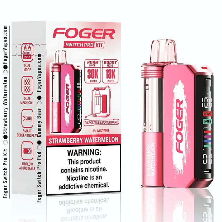 Strawberry Watermelon Foger Switch Pro Kit 30K Puffs - Image 6