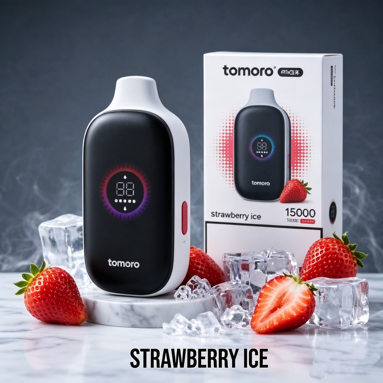 STRAWBERRY ICE Tomoro 15000 Puffs Strawberry Ice - Image 1